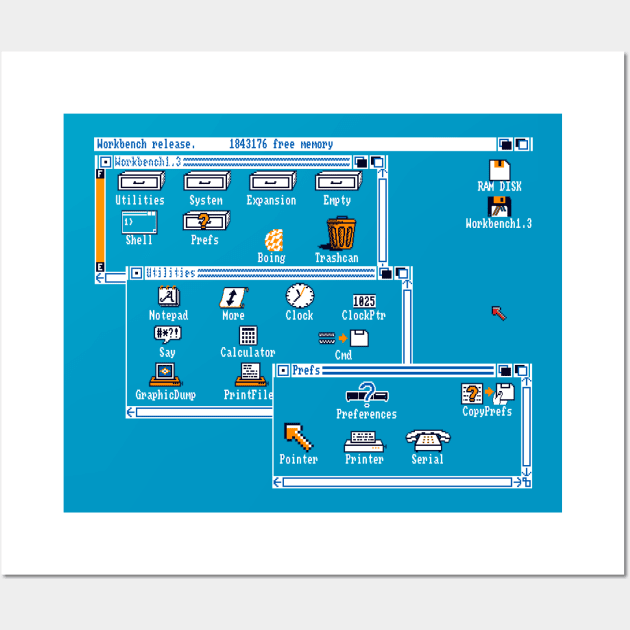 Amiga Workbench 1.3 Wall Art by amigatees